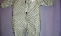 This silver grey quilted vintage suit is in good condition.  I'm guessing at the size, measures about 28" from shoulder to bottom of leg.....check out my other ads.