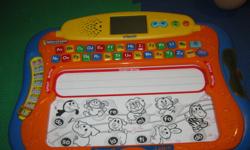 I have a vtech write & learn
barely used have the extra inserts that haven't been taken out of the bag yet.
still works great.
asking 30 or best offer
also have a cars computer asking 20 obo, still works in great condition
 
email or text is fine, phone