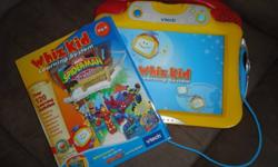 VTech Educational System for Pre-Kindergarten children. Develops reading, letters, vocabulary, numbers, colours, shapes and counting.
Includes gaming system and "Spiderman and Friends" game.