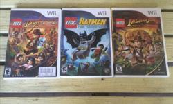 Lego batman, Lego Indiana Jones, and Lego Indiana Jones 2.
All of their discs are working perfectly, and I've never had an issue with them. These are great interactive games, and are wonderful for kids between 5-12, without blood or harsh violence, along