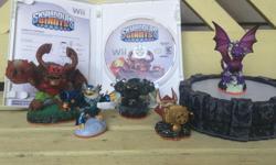 The Skylanders Giants video game is in almost perfect condition, PLUS, the "Trigger Happy" figure and the "Prism Break" figure. The disk works perfectly, and all the characters are in spectacular condition. The "Portal of Power", used to connect the