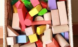 Assortment of wooden blocks