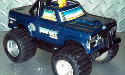 Working 1983 4X4 Bigfoot Playschool Truck.Lost the key but it works with a flat key dud or a flat (slotted) screwdriver not really an issue.