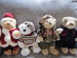 A Collection of 7 Little Bears Dressed in Little Outfits