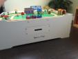 Melissa and Doug Activity Table and Thomas the Train Toy Trains and Track Set.