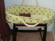 Moses basket with Rocking Stand and Custom Cover